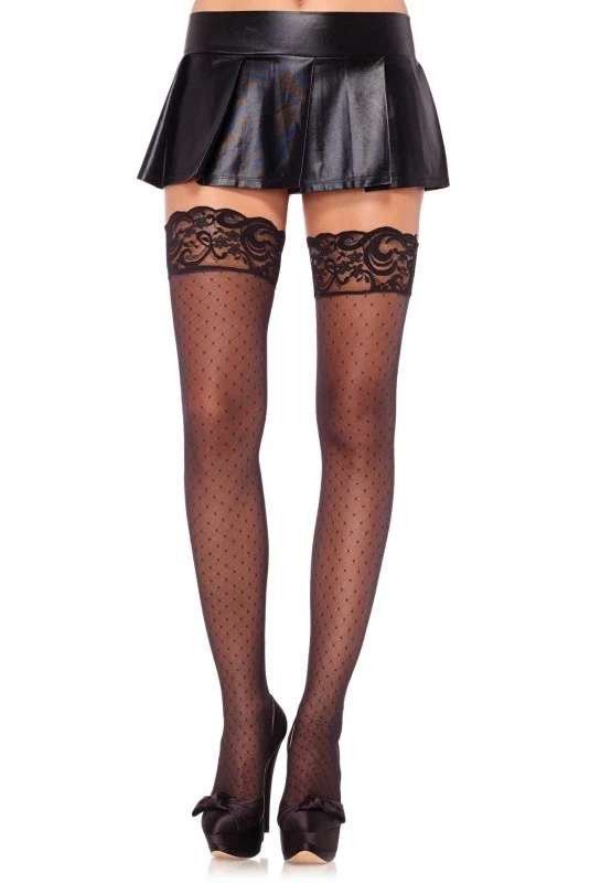 Bas Autofixant Chic Motif Effet Point De Croix 1 Bas Autofixant Chic Motif Effet Point De Croix