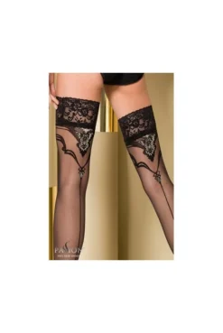 Bas Autofixants Noir Passion ST108 -L’Éveil Sensuel Soldes bas autofixants noir passion st108 2