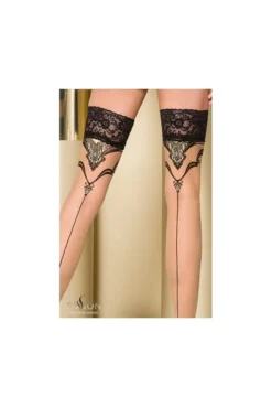 Bas Couture Chic Baroque Autofixants Passsion Beige ST109 -L’Éveil Sensuel Soldes bas couture chic baroque autofixants passsion beige st109 3