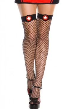 Bas Infirmière Résille Noirs