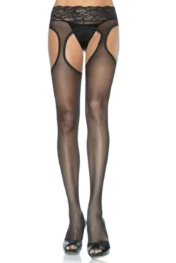 Bas Jarretelles Grande Taille Imitation Dentelle