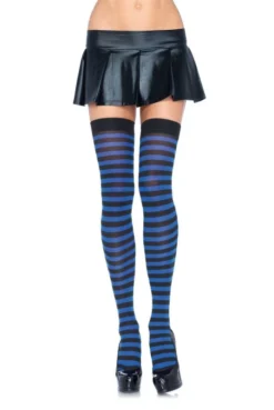 Bas Nylon à Rayures Bicolores -L’Éveil Sensuel Soldes bas nylon a rayures bicolores 6