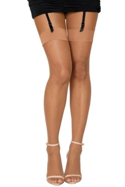 Bas Résille Couture Liseret Et Nœud Chair -L’Éveil Sensuel Soldes bas resille couture liseret et noeud chair 2