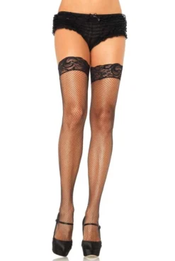 Bas Résille Fine Autofixants Large Jarretière