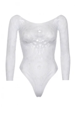 Body Blanc String Sexy Chic Dentelle Crochet -L’Éveil Sensuel Soldes body blanc string sexy chic dentelle crochet 2