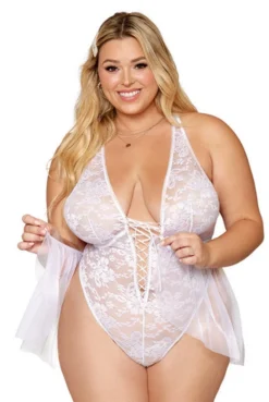 Body Dentelle Blanc Jupette Tulle Amovible Grande Taille 6 Body Dentelle Blanc Jupette Tulle Amovible Grande Taille -L’Éveil Sensuel Soldes body dentelle blanc jupette tulle amovible grande taille 2