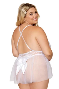 Body Dentelle Blanc Jupette Tulle Amovible Grande Taille 7 Body Dentelle Blanc Jupette Tulle Amovible Grande Taille -L’Éveil Sensuel Soldes body dentelle blanc jupette tulle amovible grande taille 3