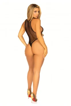 Body Résille Noir Echancré -L’Éveil Sensuel Soldes body resille noir echancre 2