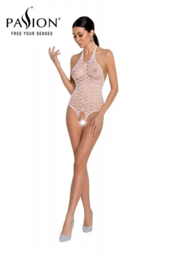 Body Résille Ouvert Graphique Blanc