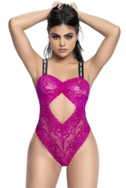 Body String Dentelle Florale Rose à Bretelles Larges Elastiques -L’Éveil Sensuel Soldes body string dentelle florale rose a bretelles larges elastiques 2