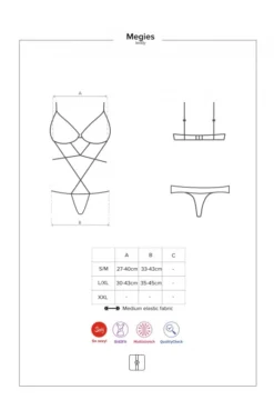 Body String Noir Rouge Megies -L’Éveil Sensuel Soldes body string noir rouge megies 6