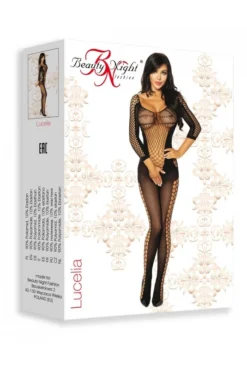 Bodystocking Combi Ouverte Lucelia Noir -L’Éveil Sensuel Soldes bodystocking combi ouverte lucelia noir 5