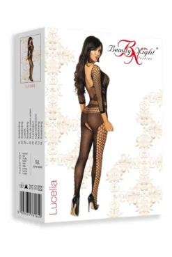 Bodystocking Combi Ouverte Lucelia Noir -L’Éveil Sensuel Soldes bodystocking combi ouverte lucelia noir 6