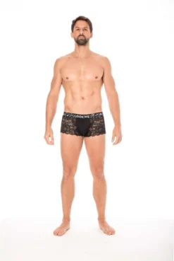 Boxer Homme Dentelle Délicate Noire -L’Éveil Sensuel Soldes boxer homme dentelle delicate noire 3