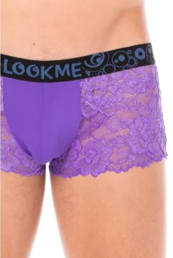 Boxer Homme Dentelle Délicate Violet -L’Éveil Sensuel Soldes boxer homme dentelle delicate violet 2