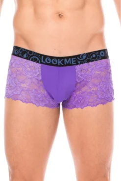 Boxer Homme Dentelle Délicate Violet