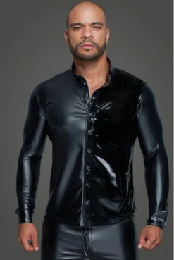Chemise Homme Wetlook Et Vinyle