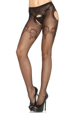 Collant Baroque Chic Ouverts Façon Jarretelles