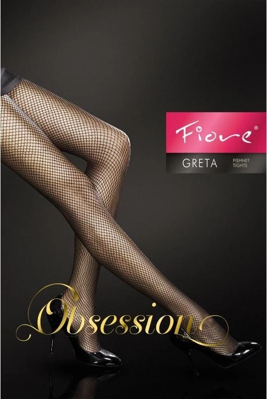 Collant Résille Noir Greta Fiore 1 Collant Résille Noir Greta Fiore