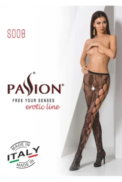 Collants Cotés Ouverts Noir Passion -L’Éveil Sensuel Soldes collants cotes ouverts noir passion 5