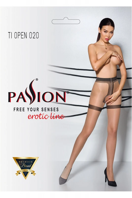 Collants Ouverts Bi Couleurs Beige Et Noir 3 Collants Ouverts Bi Couleurs Beige Et Noir – Image 3