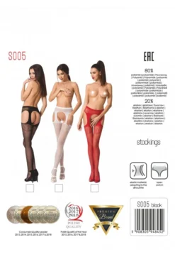 Collants Ouverts Jarretelles Larges Noir Passion -L’Éveil Sensuel Soldes collants ouverts jarretelles larges noir passion 2