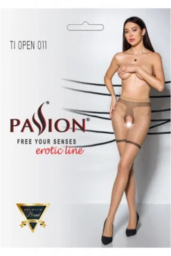 Collants Ouverts Plumetis 20 Deniers Beige -L’Éveil Sensuel Soldes collants ouverts plumetis 20 deniers beige 2