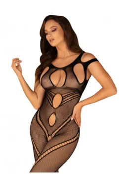 Combi Bodystocking Intégrale Ajourée Noir