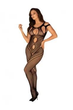 Combi Bodystocking Intégrale Ajourée Noir -L’Éveil Sensuel Soldes combi bodystocking integrale ajouree noir 4