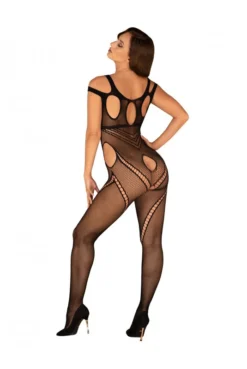 Combi Bodystocking Intégrale Ajourée Noir -L’Éveil Sensuel Soldes combi bodystocking integrale ajouree noir 5