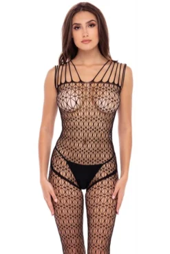 Combi Bodystocking Large Maille Ouvert Entrejambe
