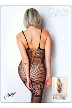 Combi BodyStocking Motifs Buste Et Jarretière -L’Éveil Sensuel Soldes combi bodystocking motifs buste et jarretiere 3