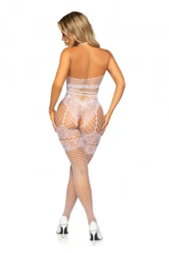 Combi Bodystocking Ouvert Effet 3 Pièces Blanche -L’Éveil Sensuel Soldes combi bodystocking ouvert effet 3 pieces blanche 7