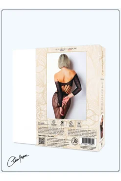 Combi BodyStocking Ouvert Seins Nus Manches Longues -L’Éveil Sensuel Soldes combi bodystocking ouvert seins nus manches longues 5