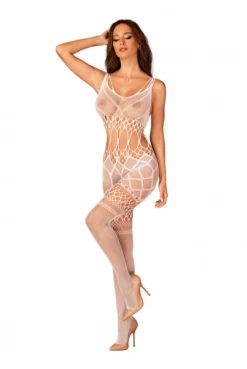 Combi Bodystocking Ouverte Sexy Blanche -L’Éveil Sensuel Soldes combi bodystocking ouverte sexy blanche 2