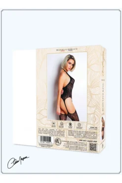 Combi BodyStocking Résille Effet Guêpière Et Bas Dentelle -L’Éveil Sensuel Soldes combi bodystocking resille effet guepiere et bas dentelle 5