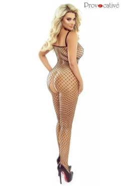 Combinaison Ouverte Grande Résille Noir -L’Éveil Sensuel Soldes combinaison ouverte grande resille noir 3