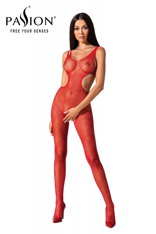 Combinaison Résille Ouverte Dos Effet 2 Pièces Rouge 1 Combinaison Résille Ouverte Dos Effet 2 Pièces Rouge