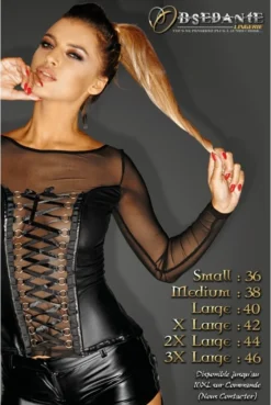 Corsage Transparent Fetish Narcissist Noir HandMade -L’Éveil Sensuel Soldes corsage transparent fetish narcissist noir handmade 4