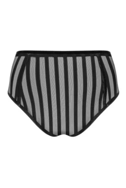 Culotte Haute Tulle Rayé -L’Éveil Sensuel Soldes culotte haute tulle raye 2