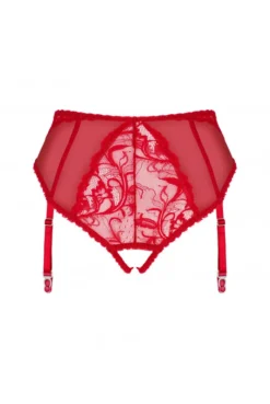 Culotte Ouverte à Jarretelles Rouge -L’Éveil Sensuel Soldes culotte ouverte a jarretelles rouge 10