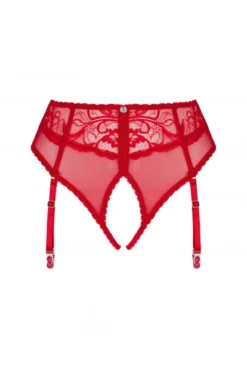 Culotte Ouverte à Jarretelles Rouge -L’Éveil Sensuel Soldes culotte ouverte a jarretelles rouge 11