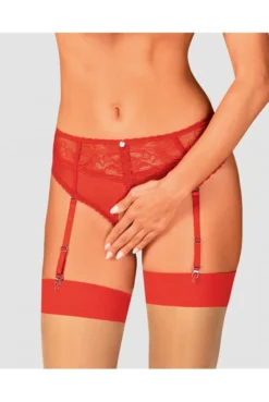 Culotte Ouverte à Jarretelles Rouge -L’Éveil Sensuel Soldes culotte ouverte a jarretelles rouge 5
