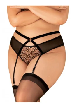 Culotte Ouverte Léopard Porte Jarretelles Allunes -L’Éveil Sensuel Soldes culotte ouverte leopard porte jarretelles allunes 12