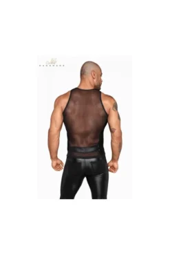 Débardeur Filet Fetish Noir HandMade -L’Éveil Sensuel Soldes debardeur filet fetish noir handmade 4