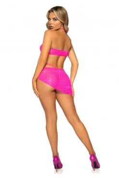Ensemble 3 Pièces Paréo Strass Et Anneau Rose Néon -L’Éveil Sensuel Soldes ensemble 3 pieces pareo strass et anneau rose neon 5