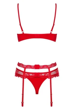 Ensemble Heartina Rouge Coeur Strass Obsessive -L’Éveil Sensuel Soldes ensemble heartina rouge coeur strass obsessive 3