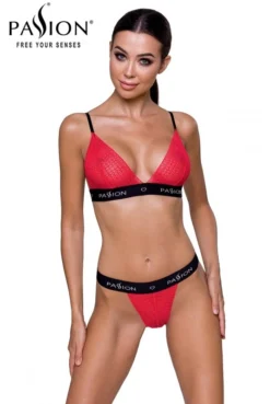 Ensemble Lingerie Glamis - Rouge Et Noir