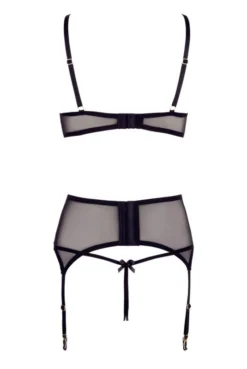 Ensemble Ouvert Dentelle Transparente Noire -L’Éveil Sensuel Soldes ensemble ouvert dentelle transparente noire 3