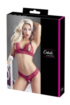 Ensemble Ouvert Soutien Gorge String Dentelle Rouge -L’Éveil Sensuel Soldes ensemble ouvert soutien gorge string dentelle rouge 4